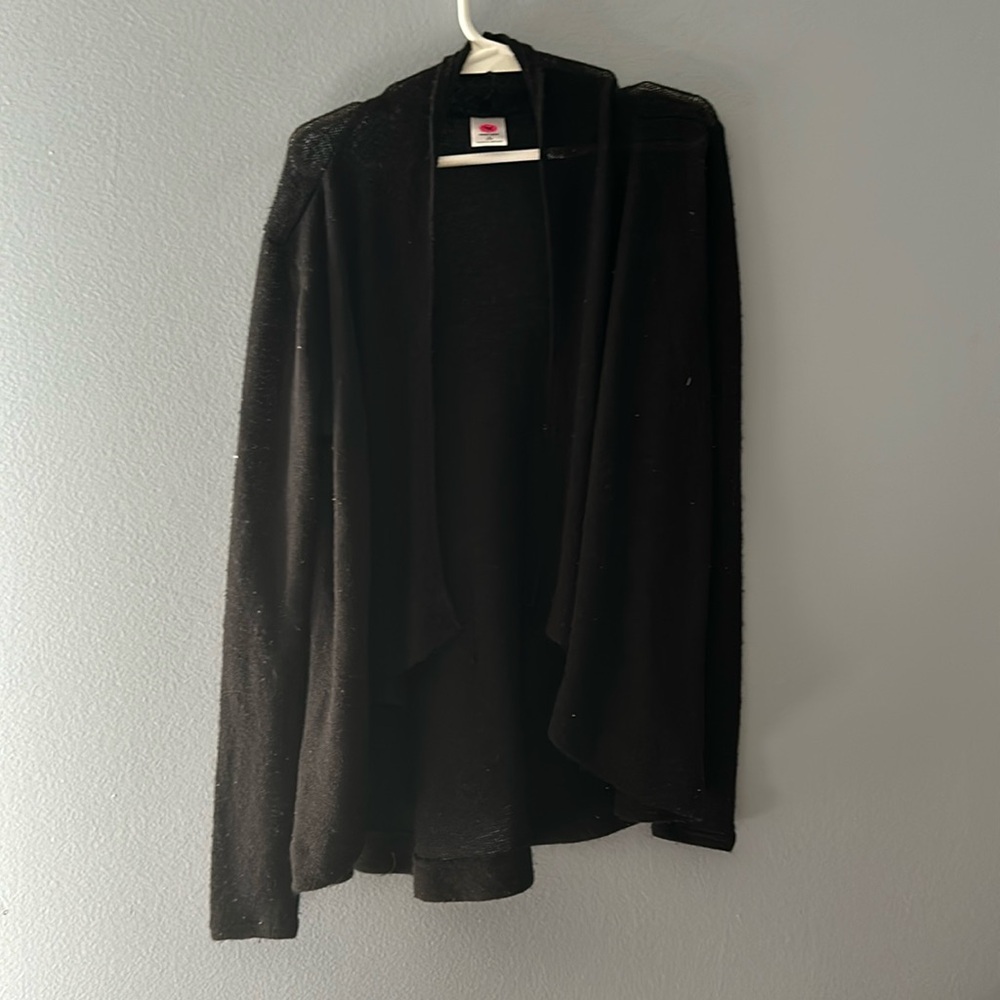 Total girl black cardigan.